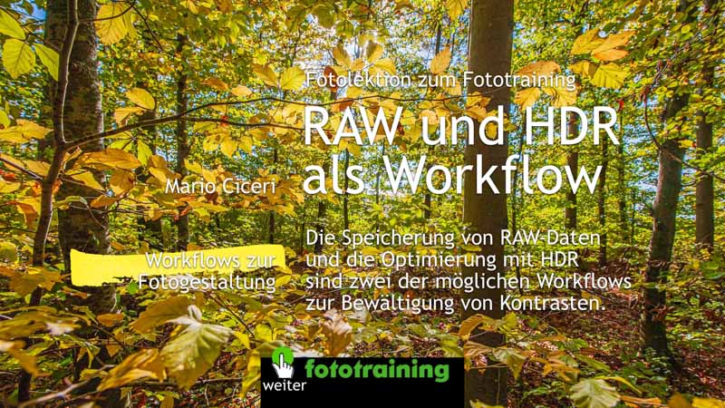 RAW und HDR im Workflow als Fotolektion online